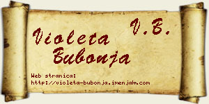 Violeta Bubonja vizit kartica